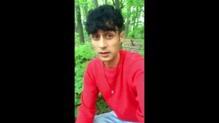 Forest teen fart in jeans