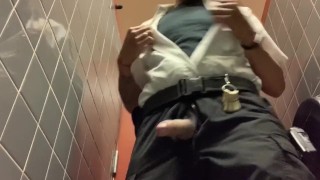 Jacking off in the school restroom