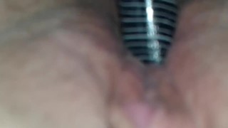 BBW uses her pussy walls to fuck herself