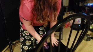 Long, slow dildo ride brings hot BBW to Cum Town