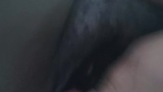 Ebony Fucks Self in Tub