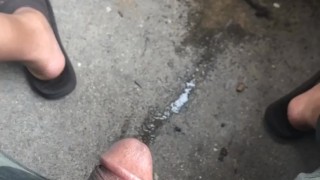 Pissing on the porch!!