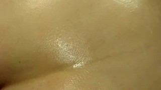 Stuffing FAT COCK into BIG OILED UP ASS + Pussy