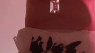 Jeri Lynn Pregnant Black Bra & Pantie Tease