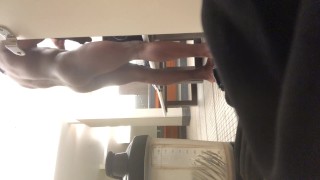 alone in the gym locker room, mine as well