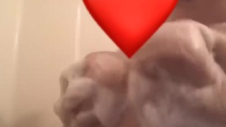 Big tits in the shower. Such a tease.