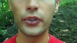 Solo long cum play in mouth - 3 strangers loads chewed till cumfoam and swallowed