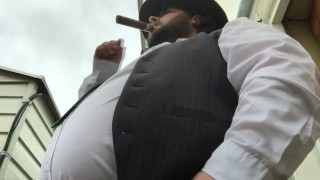low angle fancy fat cowboy smoke clip