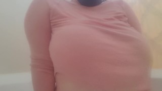 Wet shirt in the shower