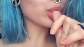 Alt Babygirl Shows off Tits + Sucks Thumb
