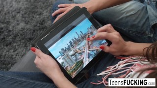 Brunette cutie Verona Sky fills her wet pussy with cock