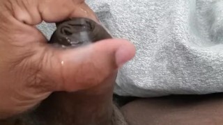 Bigtitchub Oozes Creamy Load from Uncut Cock
