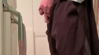  buddy taking a piss when he wakes up *morning wood*