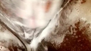 Watch my pussy take a shower