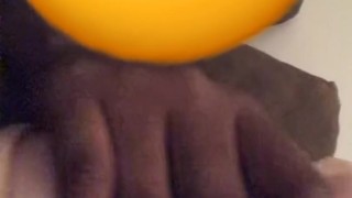 Stroking bbc with toy part 2