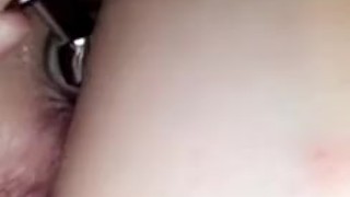 young slut puts butt plug in tight asshole