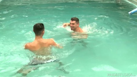 DylanLucas Hot Guys Get Hard in the Pool & Take it Inside