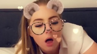 Teen Schoolgirl gets filmed taking Big Dick on Snapchat