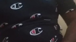 Masturbating
