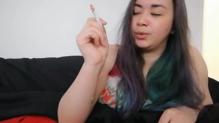 MissDeeNicotine Smoking Fetish, Asian Smoker