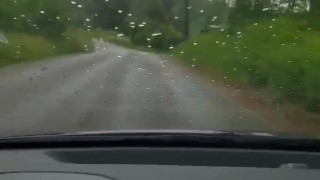 Masturbating while driving around