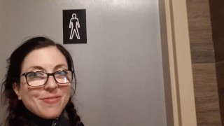 Naughty Girl Goes In Mens Bathroom