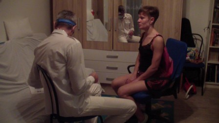Pervert doctor in action again with innocent russian girl