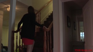 Babe Samantha Ryan fed cum after making up with stud cock