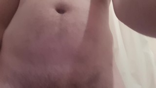 Jerking off, and cum close up