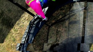 Ice lock self bondage hogtie