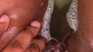 Masturbating while in the tub