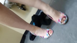 Pissing In High Heels At The Thrift Store Before Buying Them