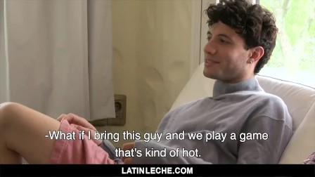 LatinLeche - Cute Boy Gets His Asshole Plowed By Three Guys