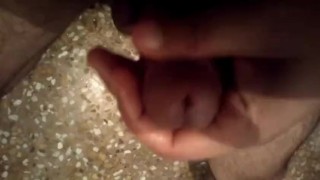 super hot rock hard gay dick masturbation in toilet