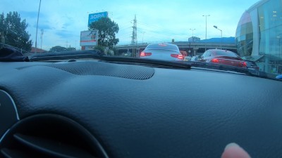 Driving Naked in City make me pull over and fuck her in Car ...