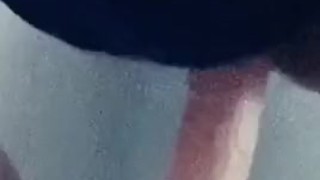 Up close Pussy riding dildo
