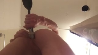 Inserting Plastic Serving Spoon into my Asshole