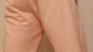 MILF Wets Self In Pink Sweatpants