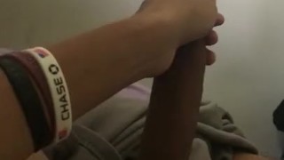 Playing with my thick big black dick