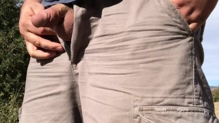 Pissing & Stroking a Bit at my Campsite