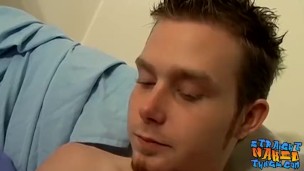 Straight twink Billy fucks pocket pussy before cumming solo