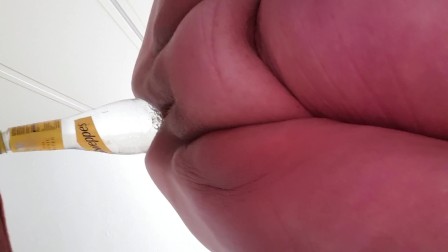 BBWFISTSLUT extreme anal bottle insertion