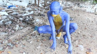 Body Painting, Bodypaint - Blue Digitmon