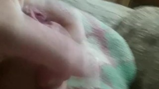 I can finally cum with my chopped little cock