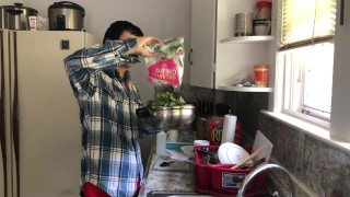 I toss salad for the first time and encourage all of you to try it too!