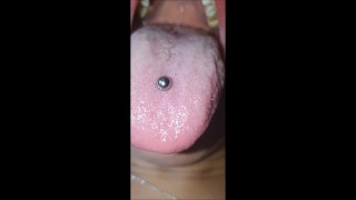 My delicious and spitty mouth and long tongue - Demo