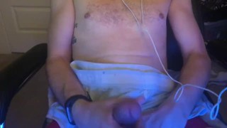Teen jerking off Huge Cock With Huge Cum Shot on himself