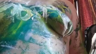"Coconut" Pour and massage glue onto my nipples