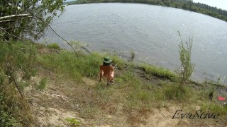 masturbate and cum on the back of a fisherwoman