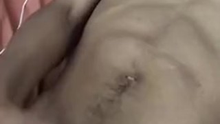 Young sexy man busting a load for roommates